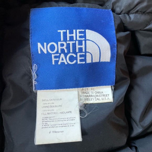 90s Vintage The North Face Lhotse Down Puffer vest blue and black - Picture 8 of 9